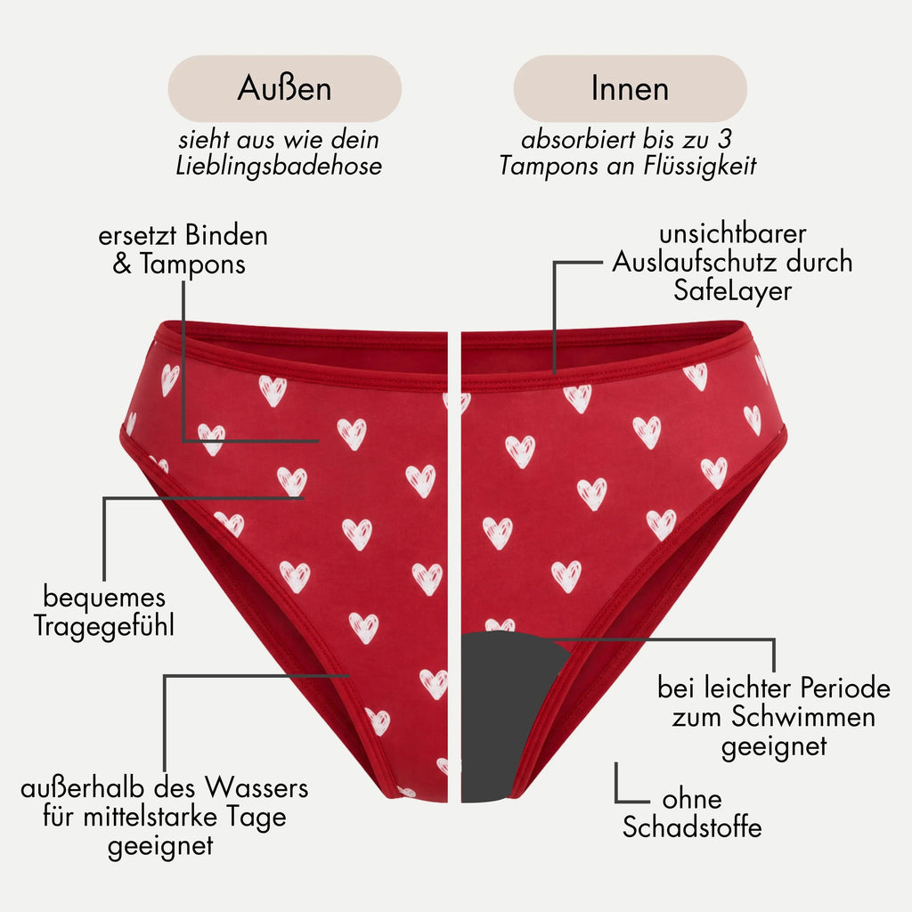 Periodenbikini Panty hearts