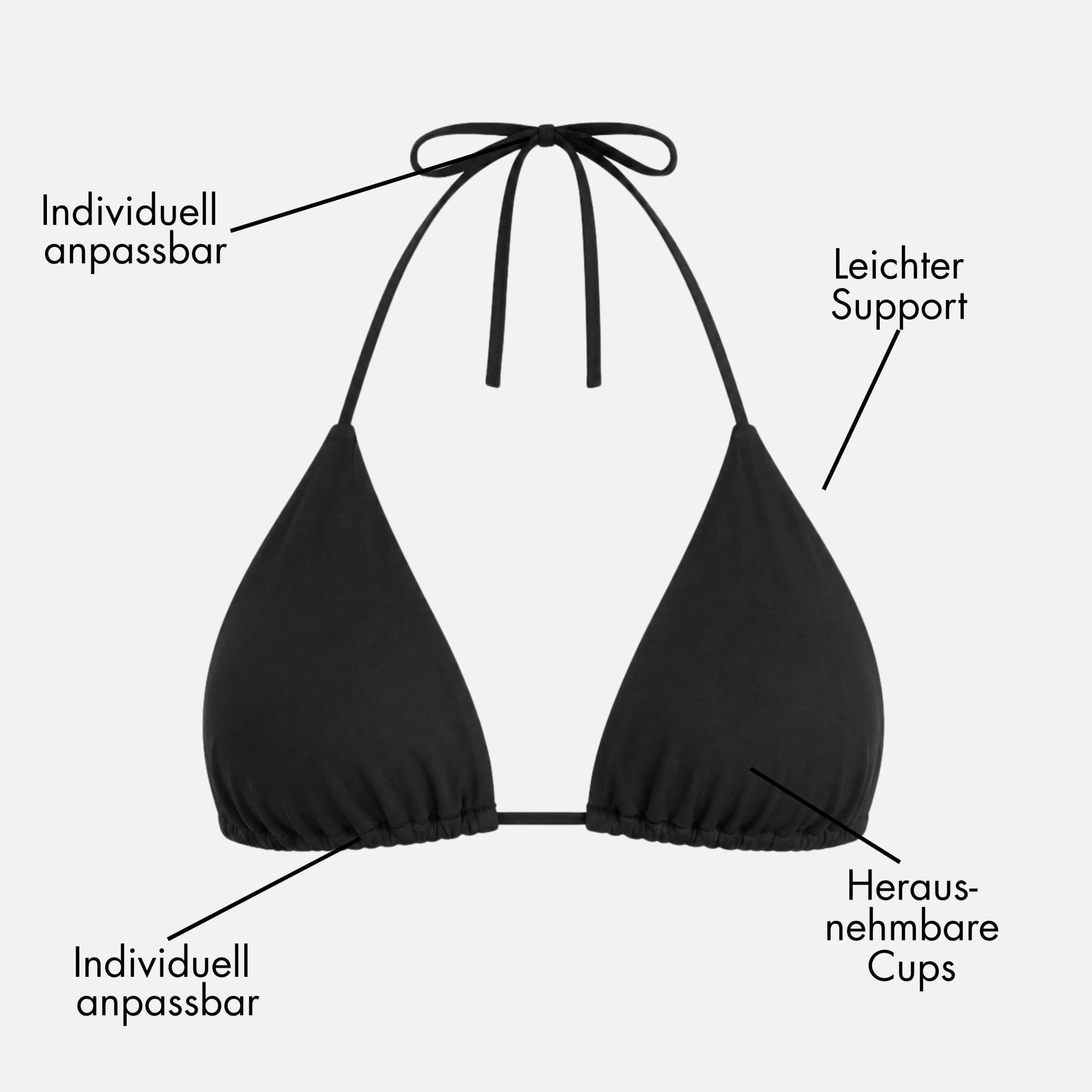 Bikinitop schwarz