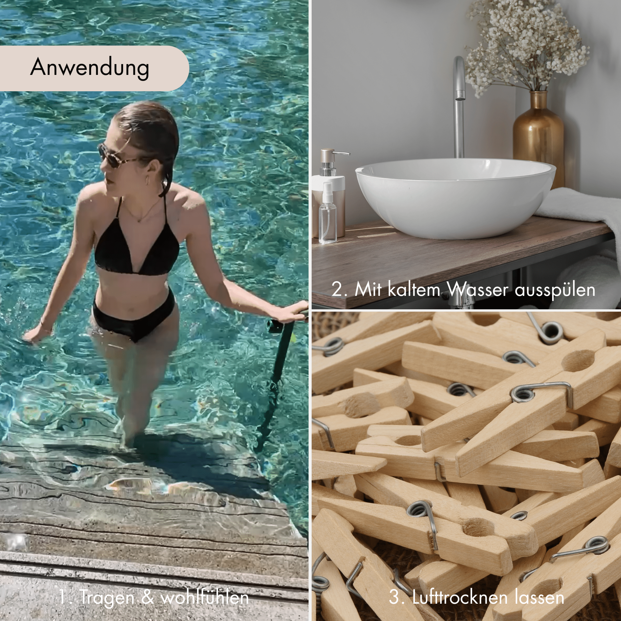 Periodenbikini Panty schwarz
