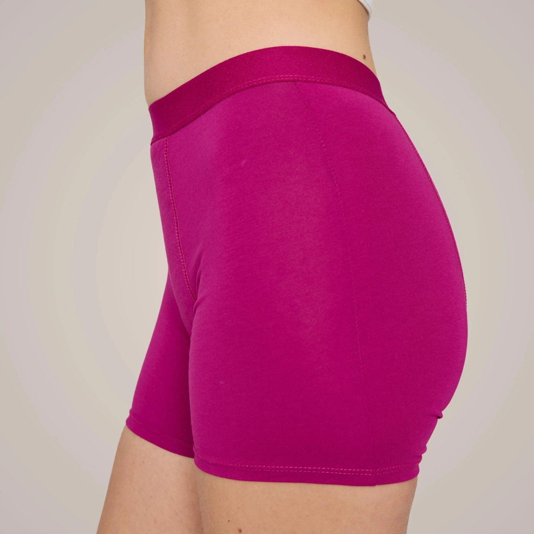 Dahlia fuchsia - Perioden Boxershorts für die Nacht