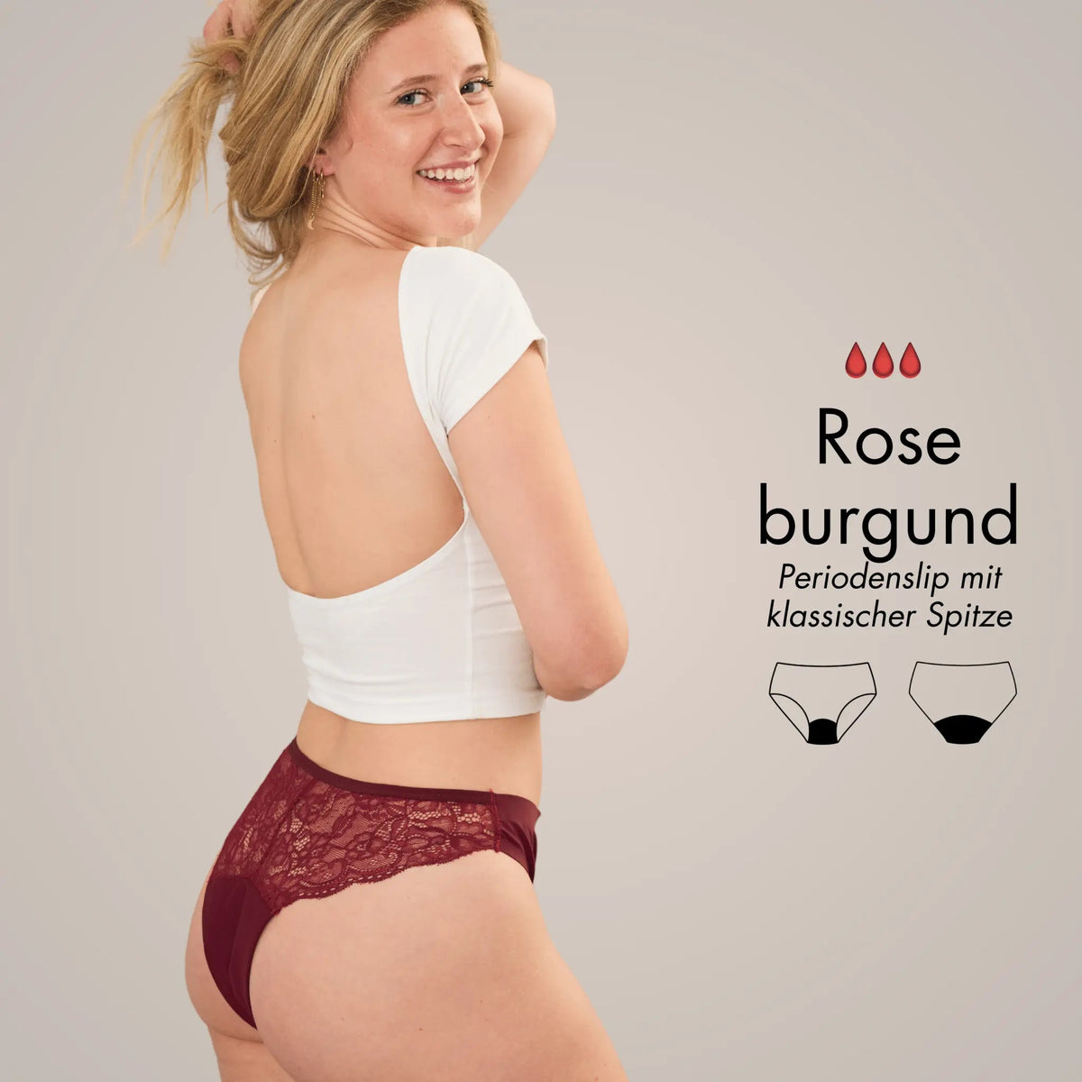 Lingerie Package - 3 Periodenslips mit eleganter Spitze