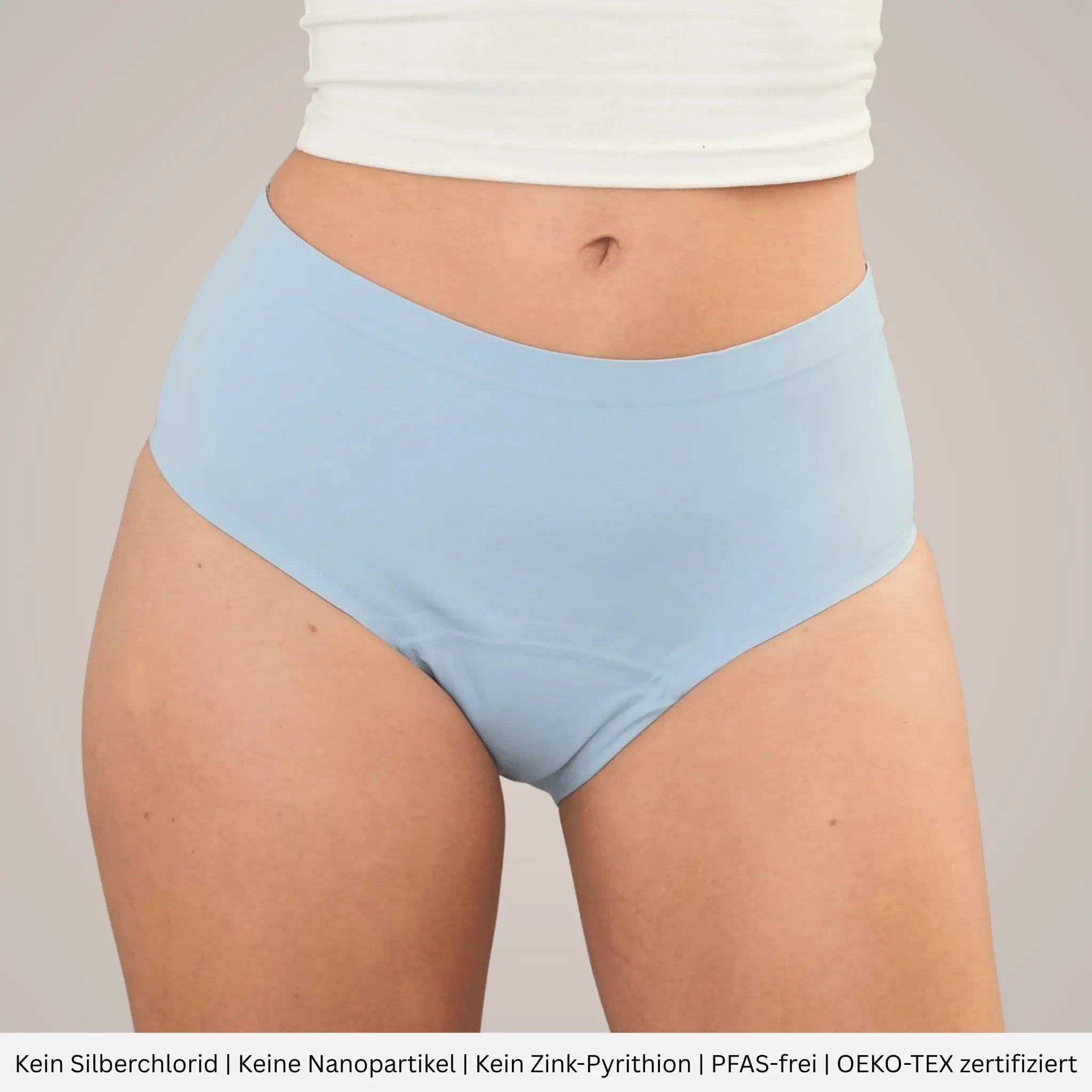 Oleander hellblau - seamless Periodenslip mit hoher Saugkraft
