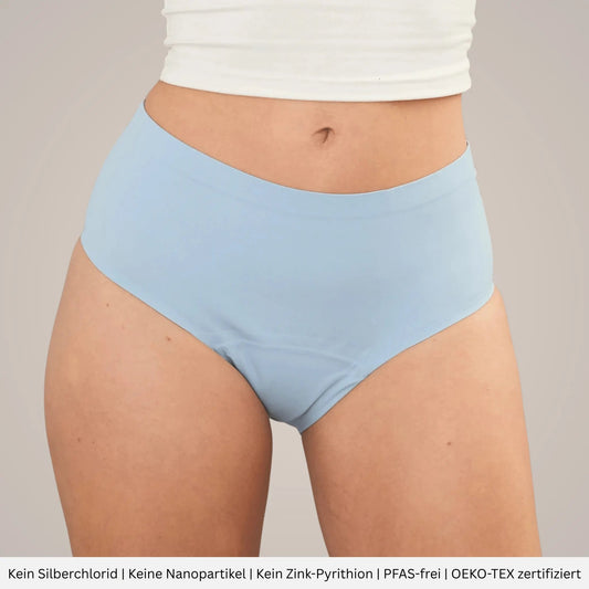 Oleander hellblau - seamless Periodenslip mit hoher Saugkraft
