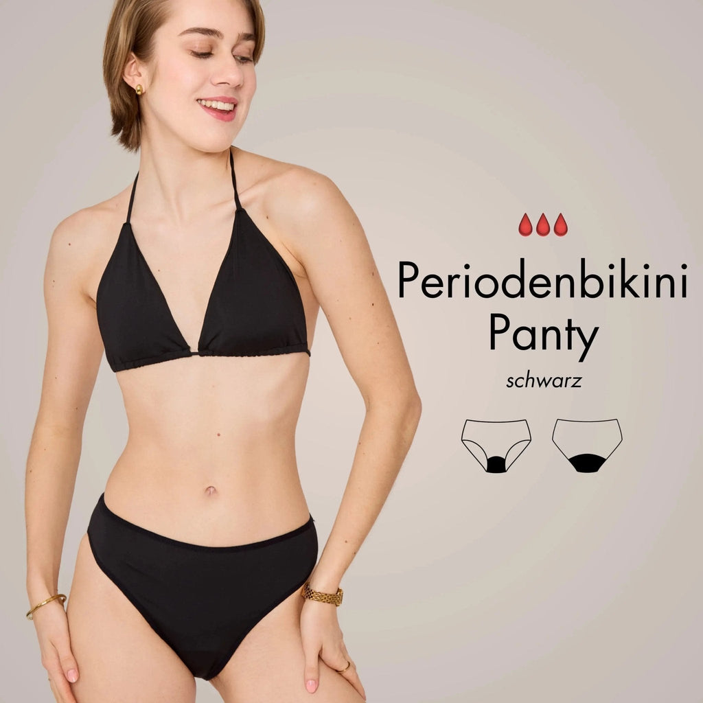 Periodenbikini Panty schwarz