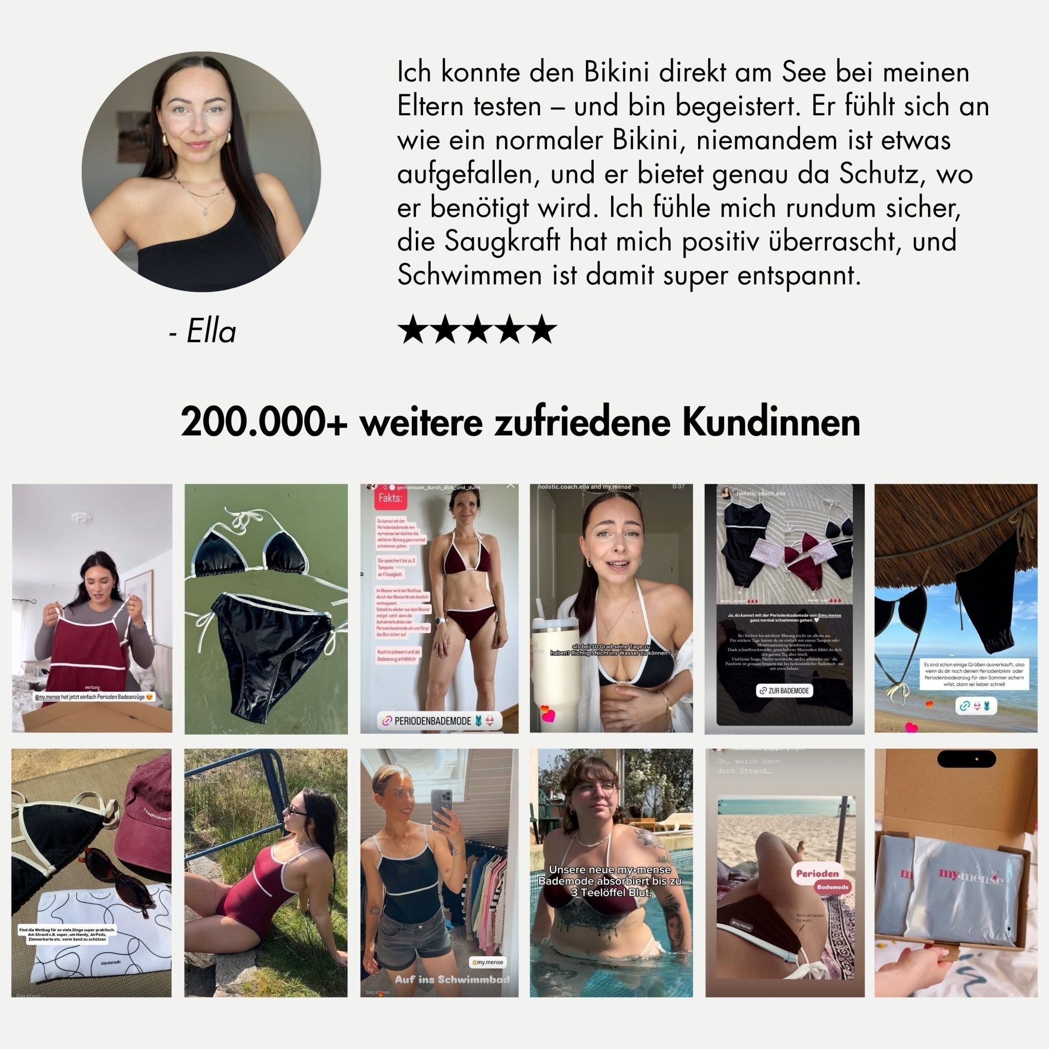 Periodenbadeanzug „Jasmine“ schwarz