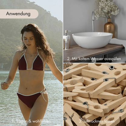Periodenbikini Top „Lily“ burgund