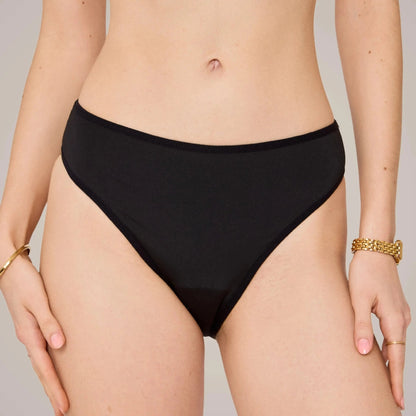 Periodenbikini Set schwarz - 3x Pantys + Top