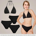 Periodenbikini Set schwarz - 3x Pantys + Top