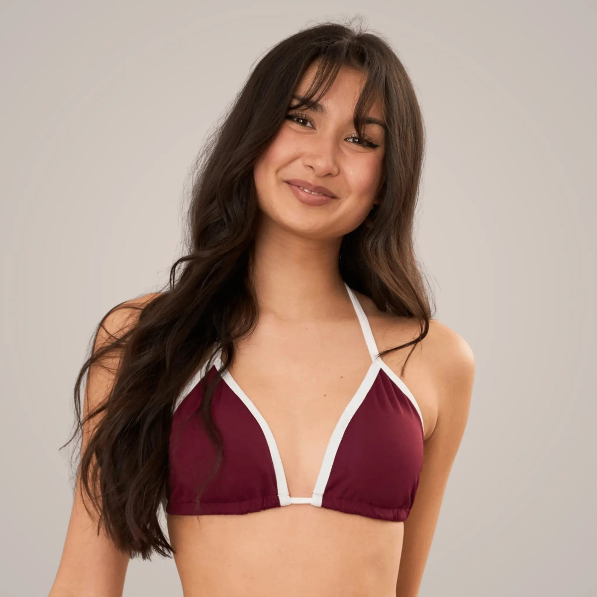 Periodenbikini Top „Lily“ burgund