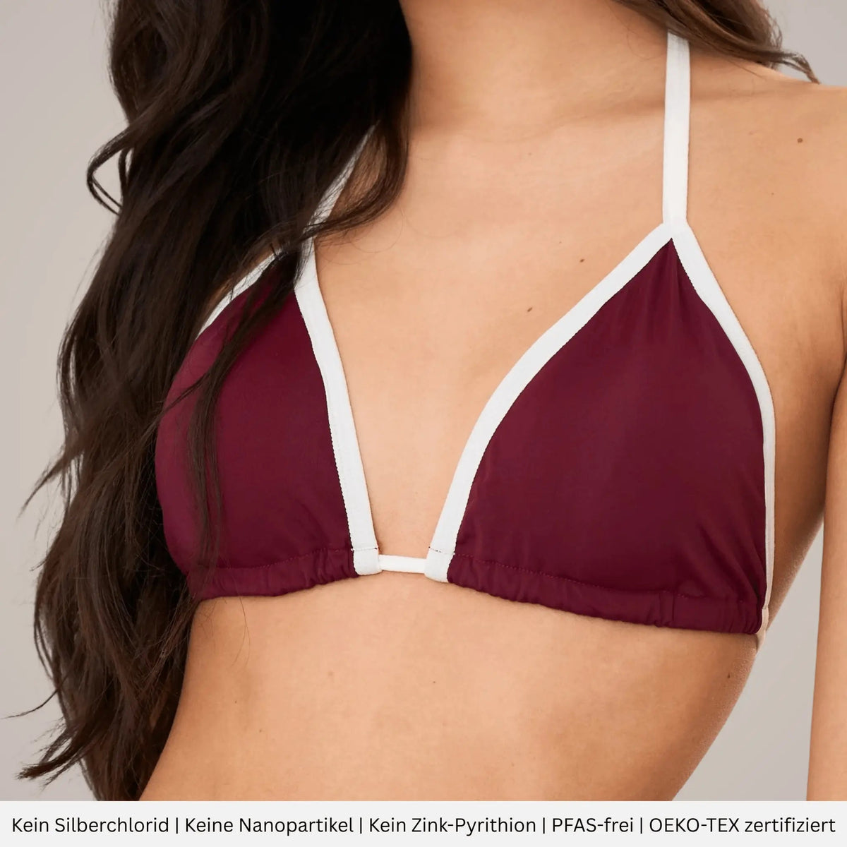 Periodenbikini Top „Lily“ burgund