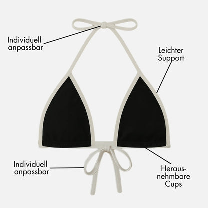 Periodenbikini Top „Lily“ schwarz