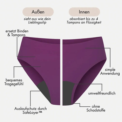 Willow violett - seamless Periodenslip